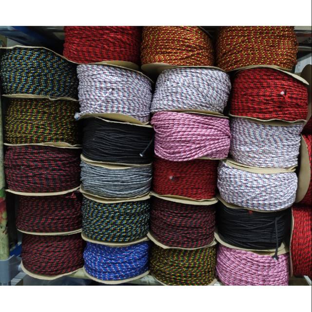 GROSIR Tali prusik 2mm pack 50m - Tali Bahan Gelang - Tali Gelang Prusik