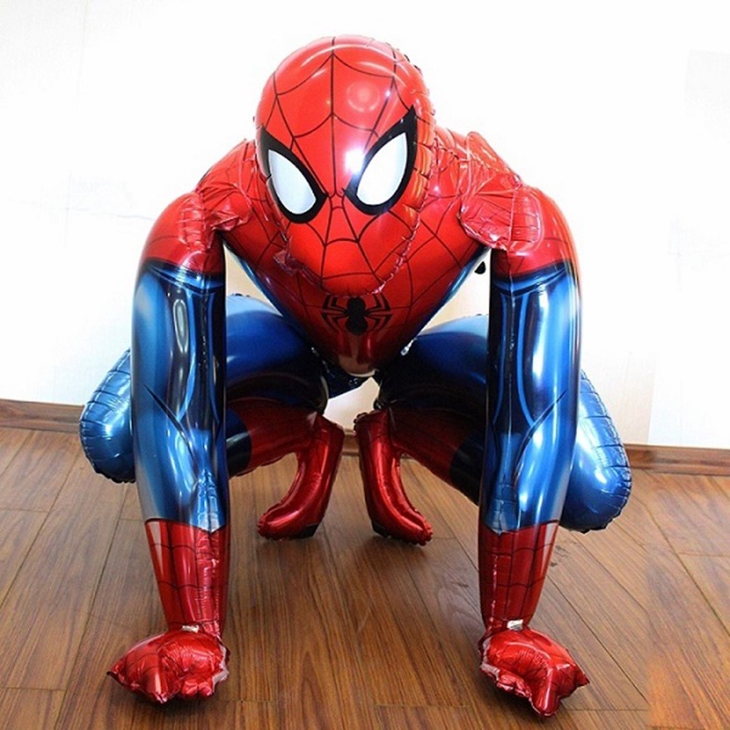 Balon tiup foil 4d spiderman ironman superhero hiasan pesta ultah avengers dekorasi ulang tahun