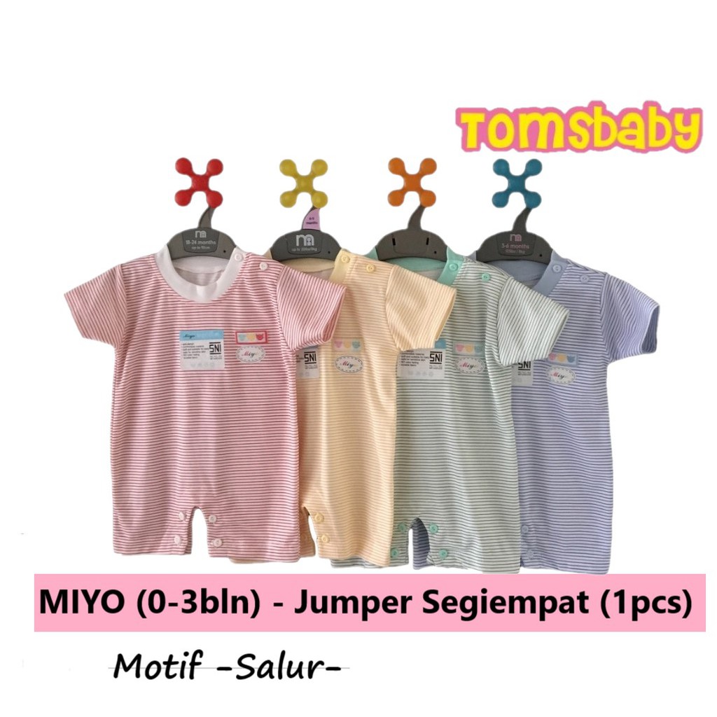 MIYO 1pcs Jumper Segiempat SALUR / Baju Kodok Anak SALUR