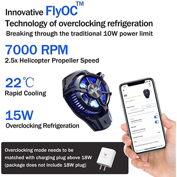 Flydigi B5 Fan Cooler Radiator Pendingin HP Cooling Fan gaming With Overclocking Technology