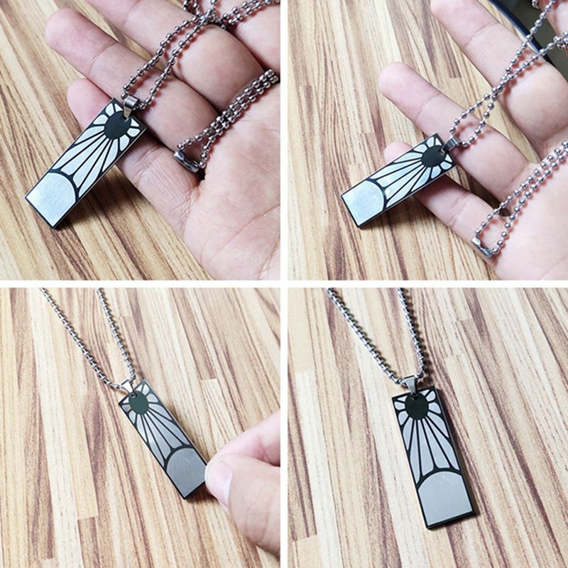 Demon Slayer:Kimetsu no Yaiba Kamado Tanjirou Necklace Pendant Chain COS Prop