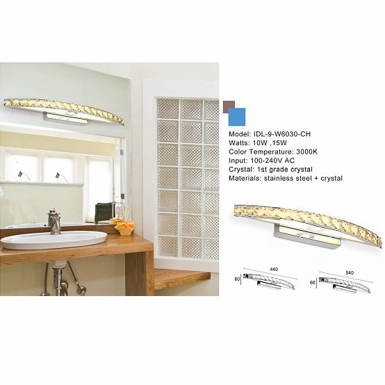 lampu dinding wastafel lampu lukisan idl-9-w6030-ch - 10 watt