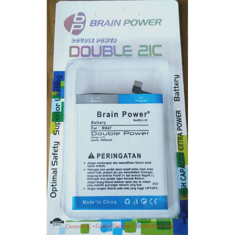 Battery Baterai Batre XIAOMI REDMI 6 PRO MI A2 Lite BN47 BRAIN POWER / Double Power