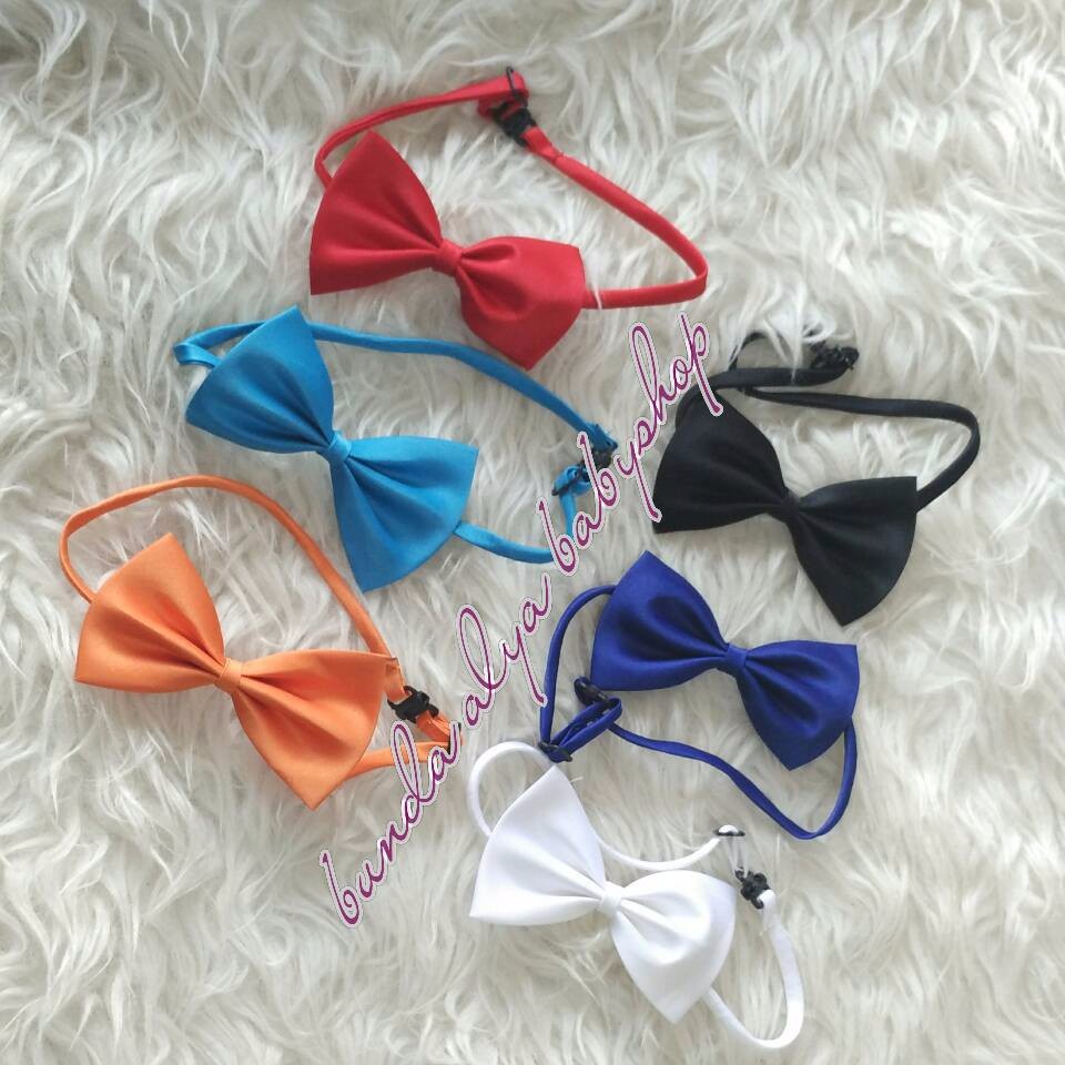 Dasi Anak Kupu-Kupu Satin Warna Warni Dengan Pengatur Besar Kecil Kids Tie Baby Bow Tie