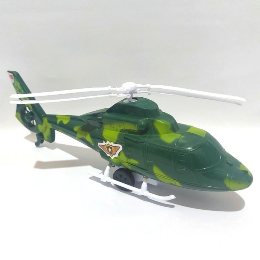 Mainan Anak Helikopter Tentara tarik berjalan Mainan Pesawat Militer