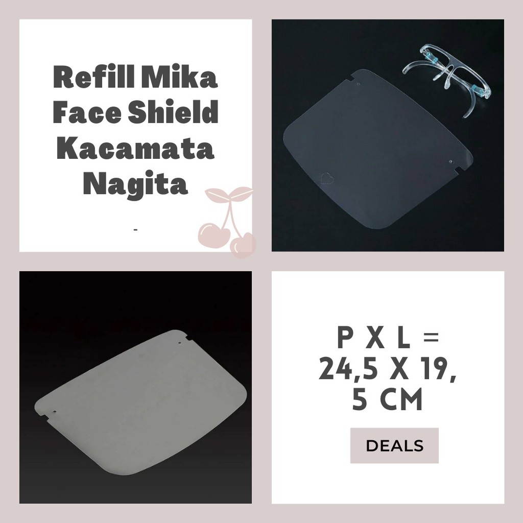 Refill Mika Face Shield Kacamata Nagita / Pelindung Wajah Medis