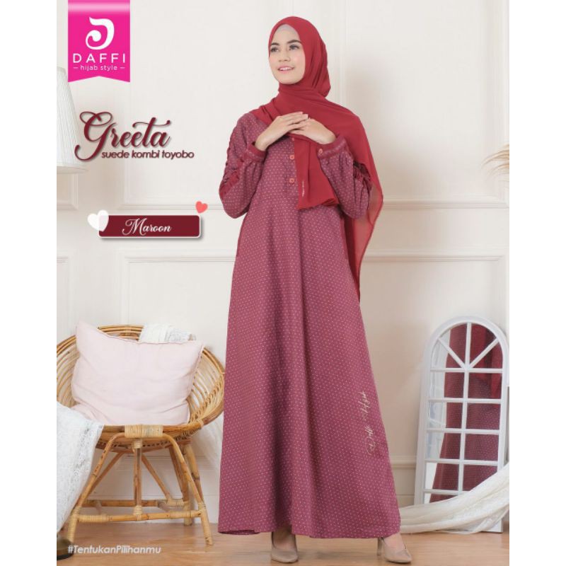 Gamis/Dress Ori Daffi Hijab kode GREETA