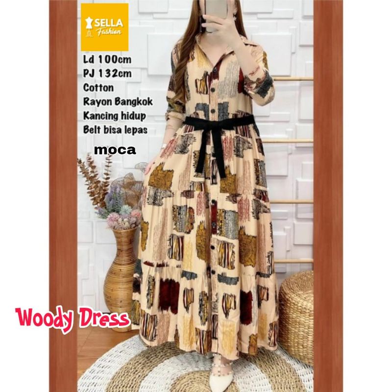 WOODY DRESS / KIANO DRESS / DALE DRESS / GAMIS RAYON BANGKOK PREMIUM IMPORT Original berlabel SELLA