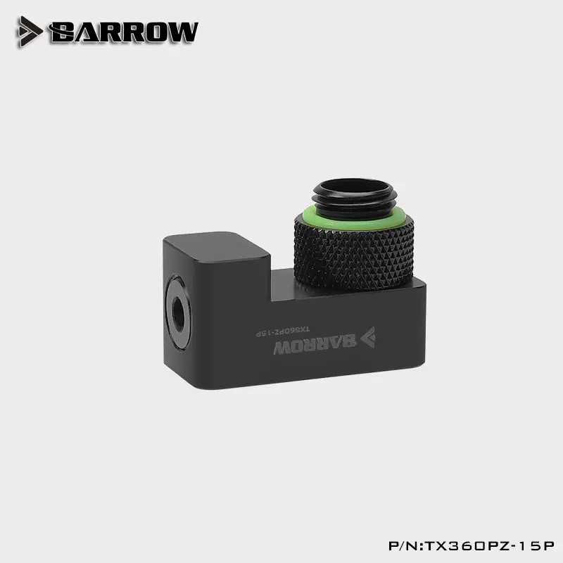 BARROW TX360PZ-15 G1/4 360 Rotation Offset Adapter 15mm Black