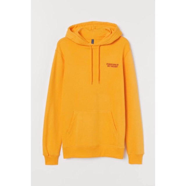 mustard yellow hoodie h&m