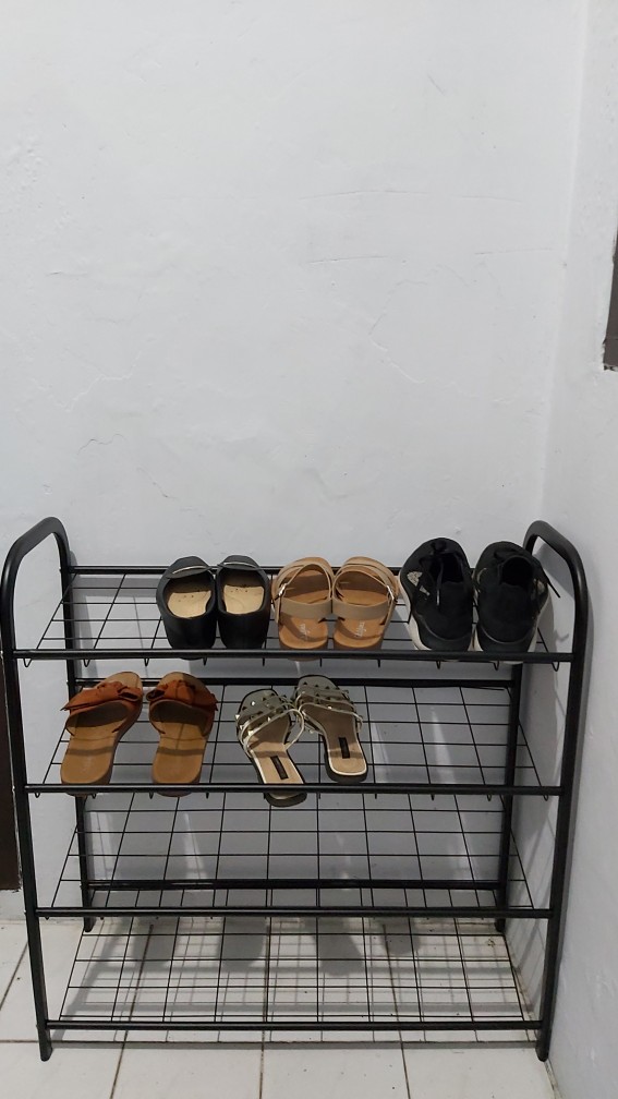 Krisbow Shoe Rack Rak Sepatu 4 Susun Kuat Elegan