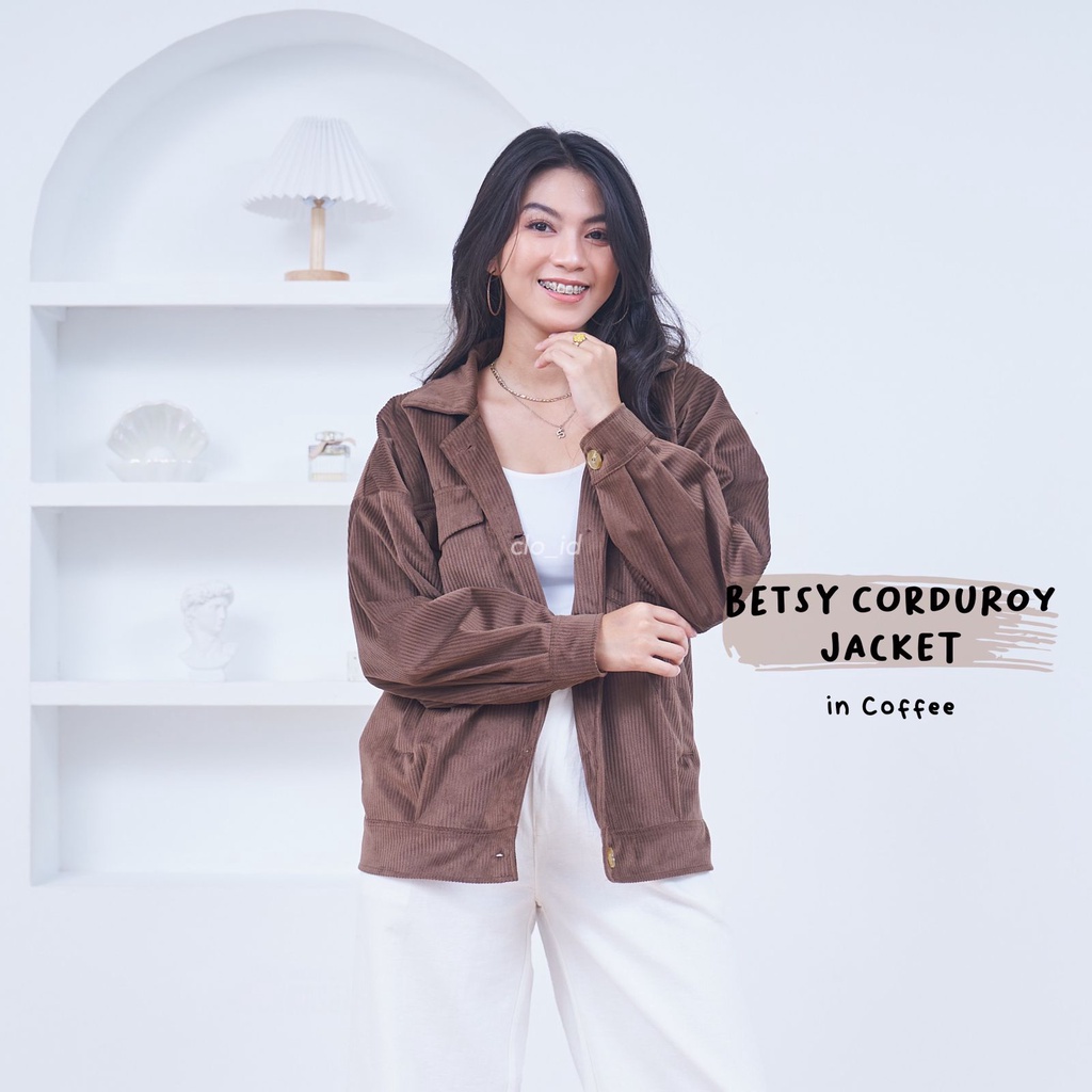 HAICLO Betsy Corduroy Jacket-Coffee
