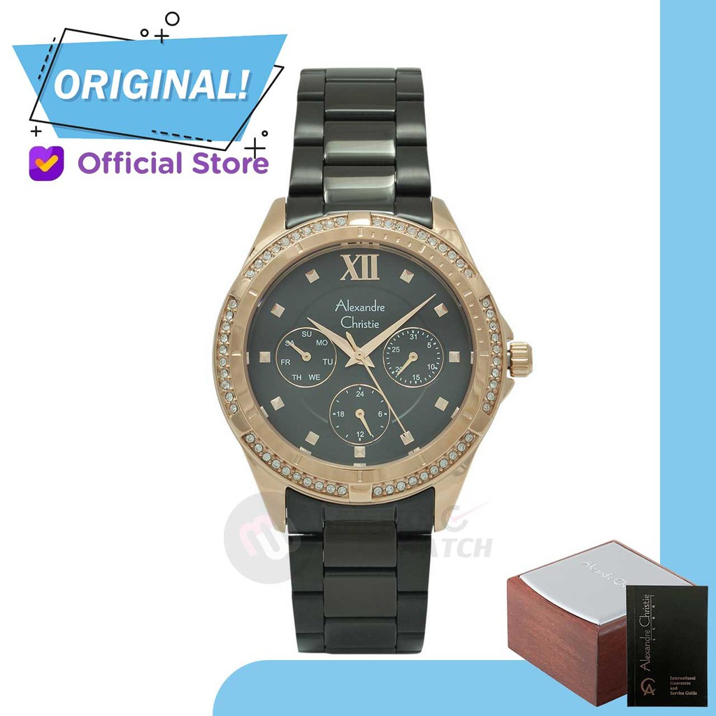 Jam Tangan Wanita Analog Alexandre Christie 2644BF AC2644 AC 2644 BF 2644 BFBBRBA Original Garansi R