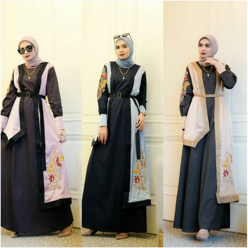 sheyla dress by dcl premium series gamis lebaran dress lebaran ramadhan ootd hijab baju baru terbaru
