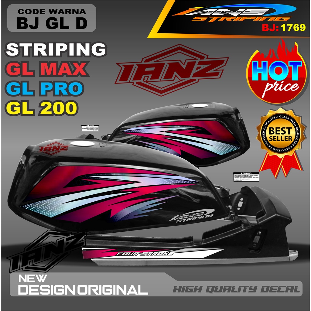 STIKER MOTOR GL HOLOGRAM TERMURAH /  STIKER GL MAX VARIASI HOLOGRAM / STIKER HOLOGRAM