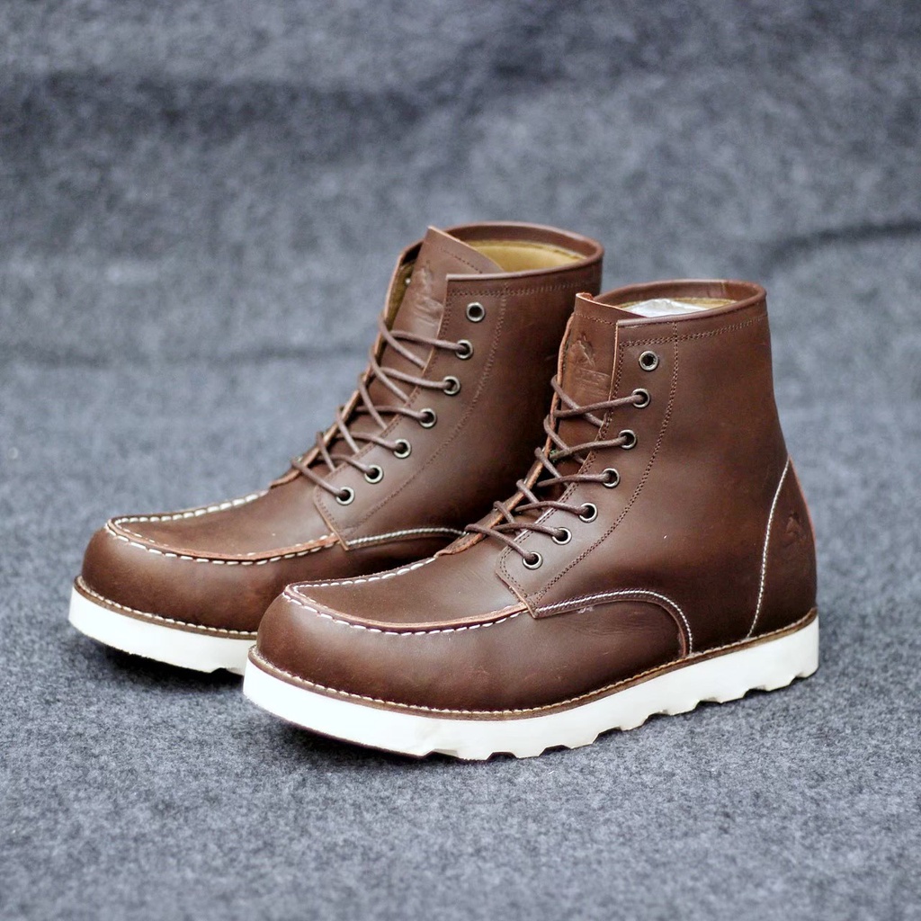 SEPATU BOOT KULIT PRIA DEWASA POINTER WOLF CASUAL KERJA PROYEK MOTORAN || BOOT OXFORD PRIA BERKUALITAS