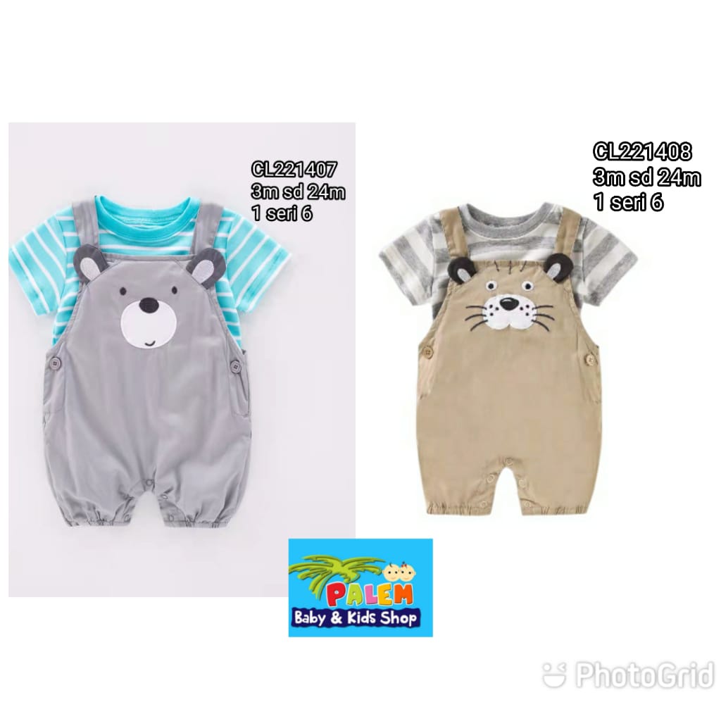 Catell Love Baju Bayi Boy Buka Kaki Gantung/setelan baju kodok