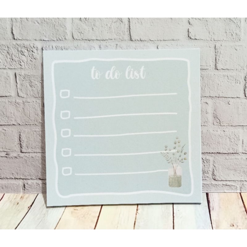 

MEMO PAD TO DO LIST AESTHETIC GREEN