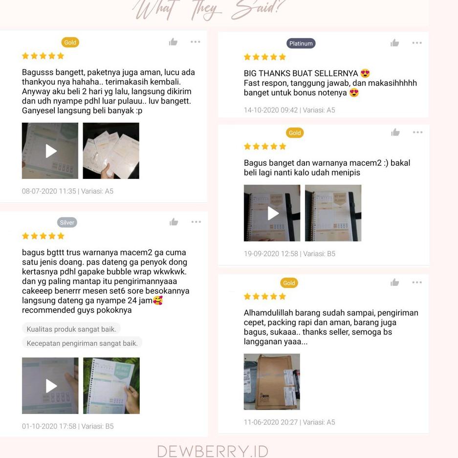 

RHVZ DAILY PLANNER (PAPER ONLY, SIZE : A5&B5) | dewberry.id Kualitas Import