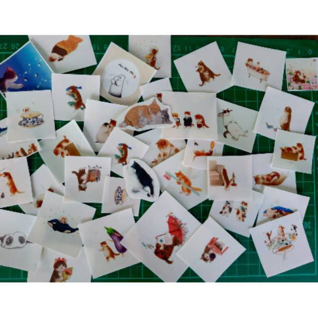 

STICKER TEMA KUCING / SCRAPBOOK / TRANSPARANT/ 45 pcs