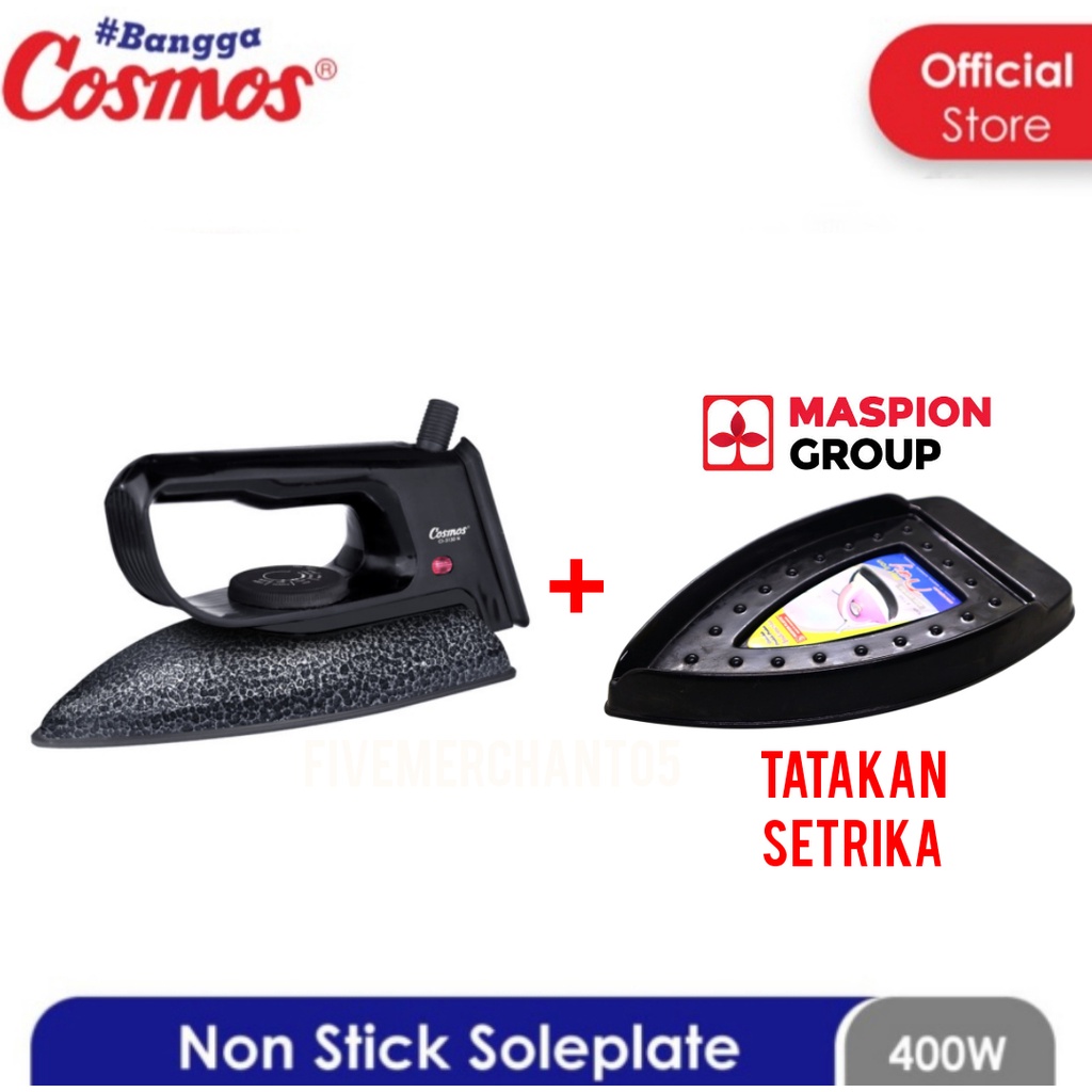 Setrika Cosmos CI 3130 N Non Stick Soleplate Electric Iron Cosmos 3130 Setrika Listrik Cosmos Anti Lengket