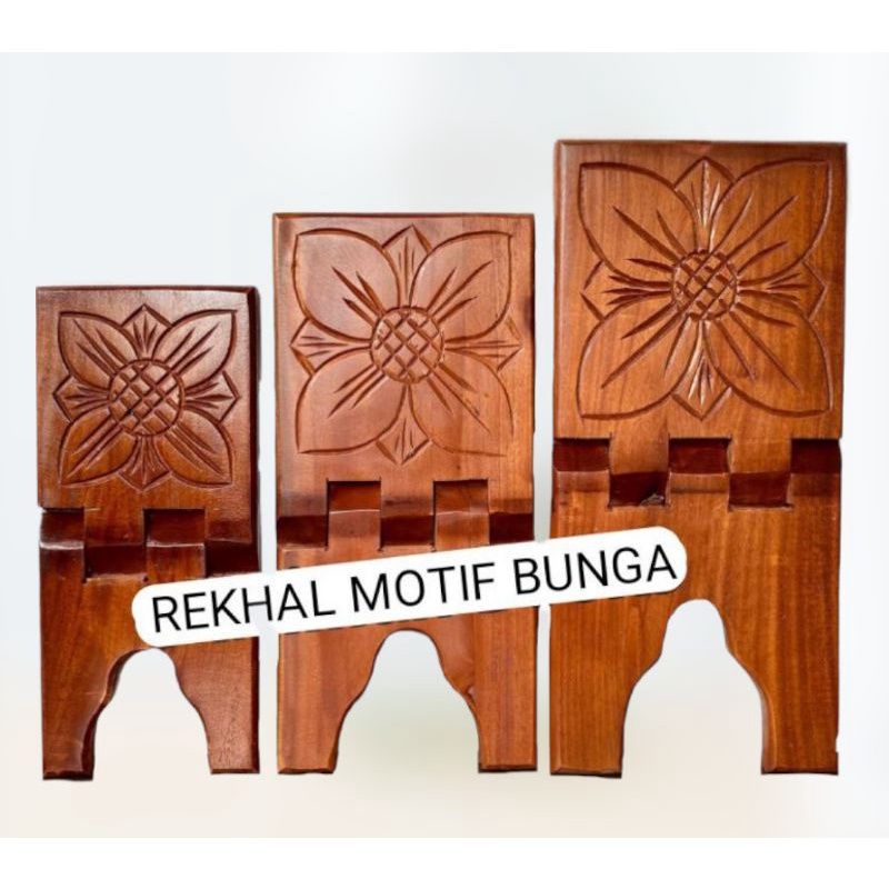 Rekal Al Quran | Motif Iqro' &amp; Bunga | Asli Jepara | Kwalitas Premium