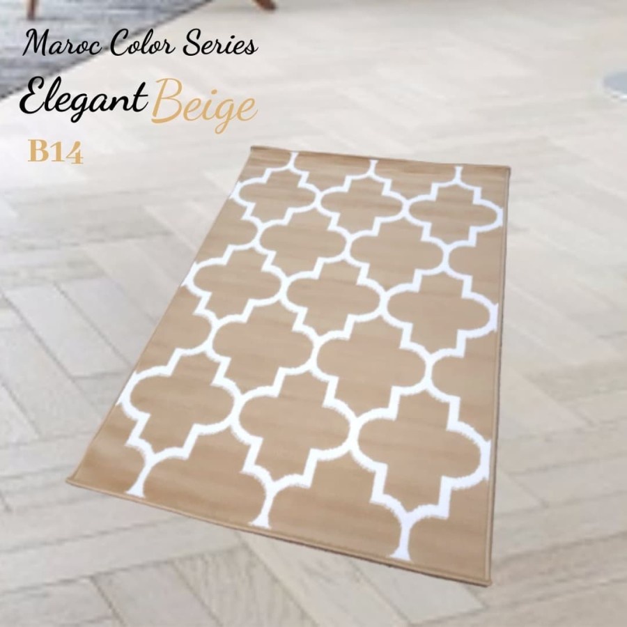 KARPET LANTAI MAROC 100 X 150 COLOUR SERIES-Beige 14