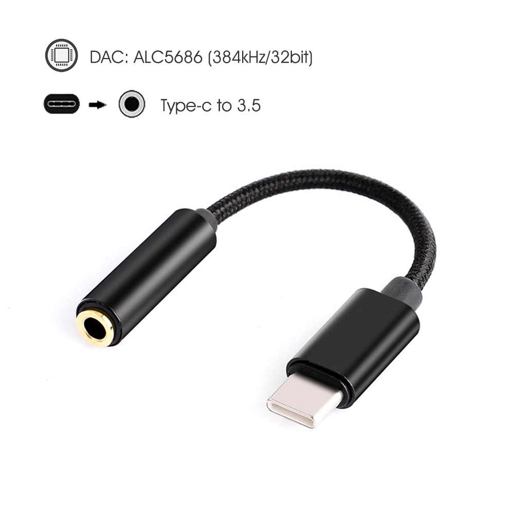 Faaeal KT4099 ALC5686 384kHz / 32bit Headphone Amplifier USB DAC AMP Adapter Tipe C Ke 3.5mm Untuk Win10 Android