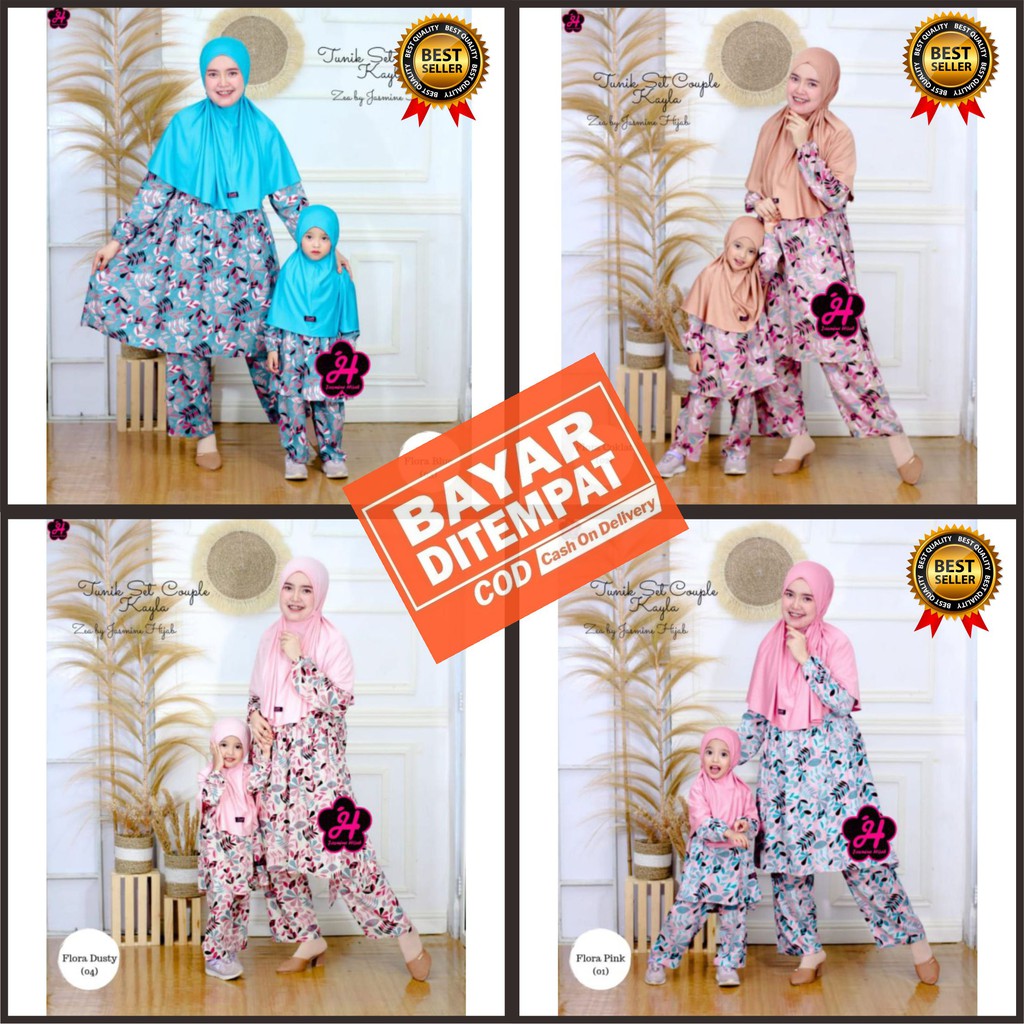 [COD] Tunik couple ibu dan anak tunik kayla by zea jasmin hijab