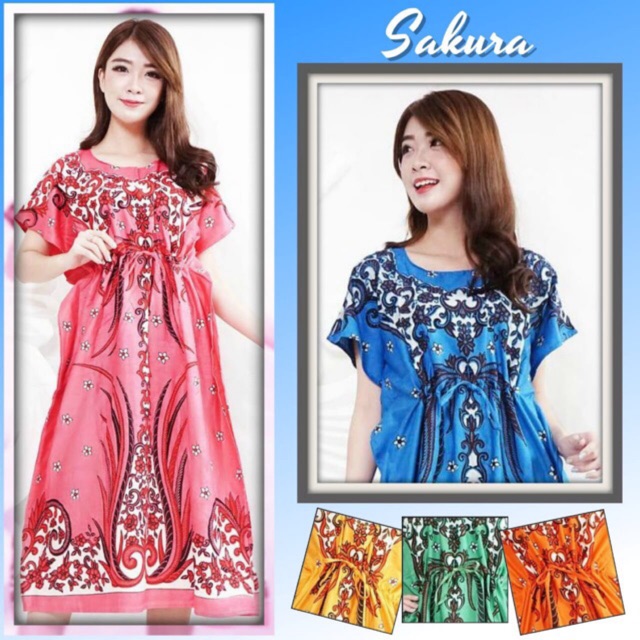 Daster lowo jumbo sakura grosir baju  tidur lengan pendek 