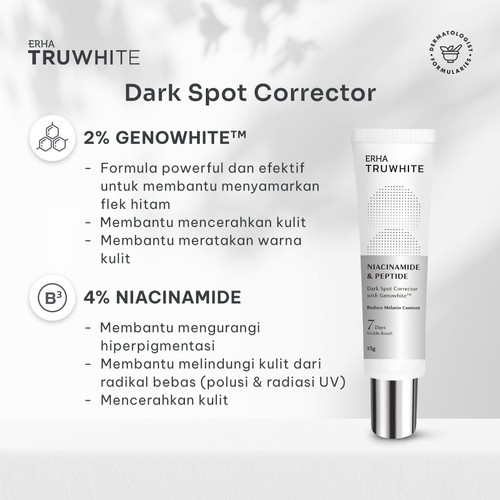 ERHA Truwhite Niacinamide &amp; Peptide Dark Spot Corrector - Krim Flek Hitam