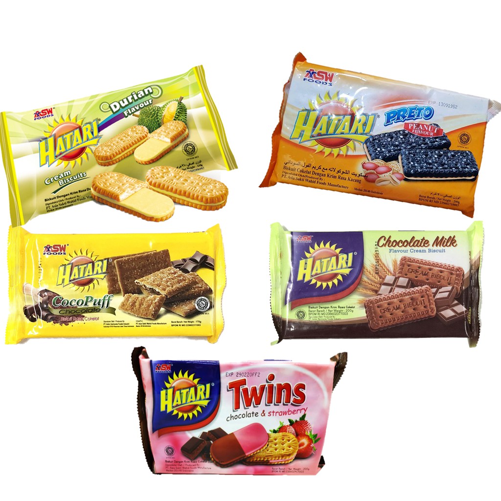 

Hatari Biskuit Wafer Coklat Twins Kacang Peanut Cocopuff Durian