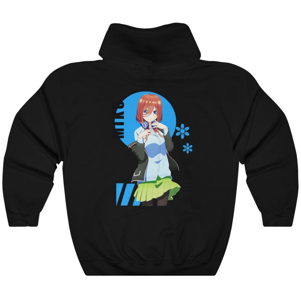 Hoodie Miku Nakano Kawaii Blue Quintessential Quintuplets Premium Fleece