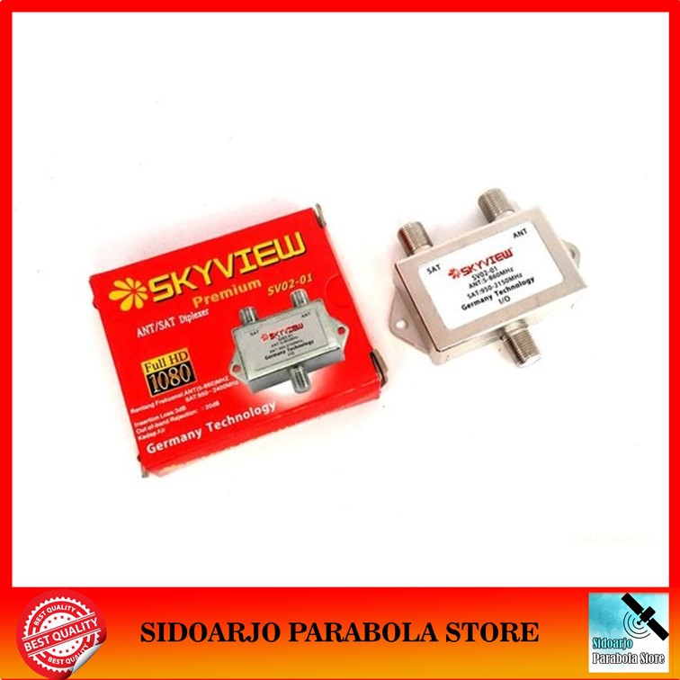 Skyview Mixer Duplixer Alat Penggabung Kabel Antena UHF & Parabola