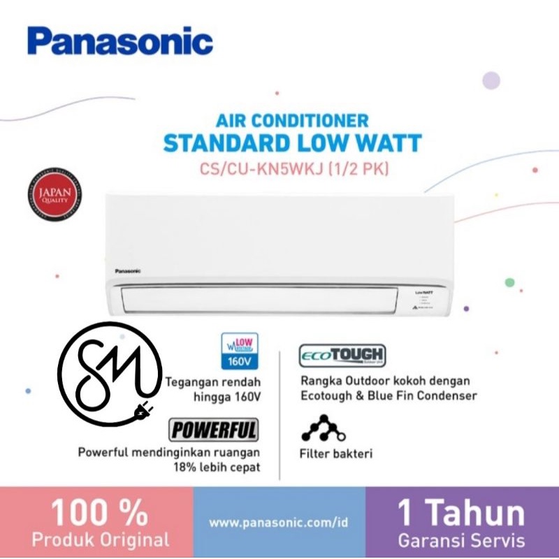 AC Panasonic 1/2 PK CS-KN5WKJ KN5 5WKJ 0,5 Alowa Low watt