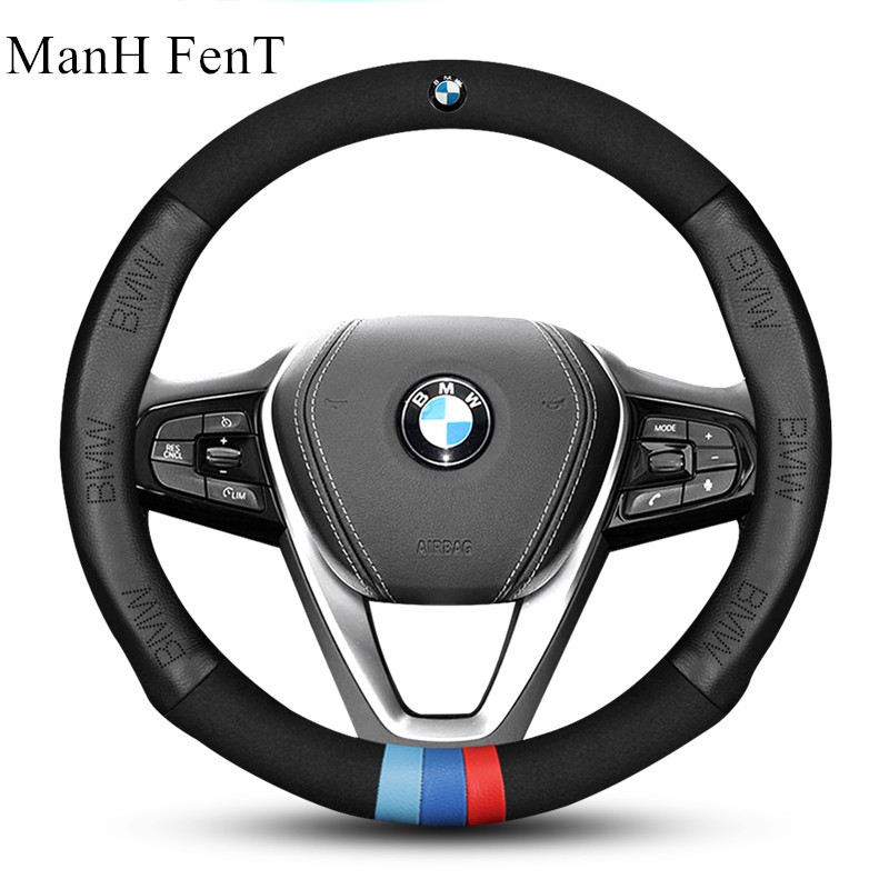 BMW Sarung stir mobil kulit asli bulu channel kemudi BMW Sarung stir mobil kulit asli bulu channel kemudi