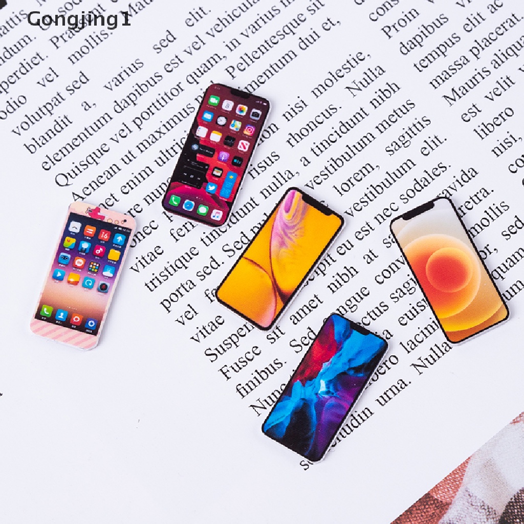 Gongjing1 Mainan Miniatur Handphone Skala 1: 12 Untuk Dekorasi Rumah Boneka