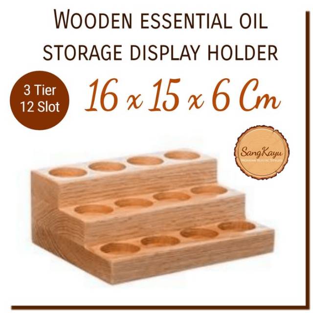 Minyak aromaterapi display rack 3 tier Rak Essential oil aromatherapi