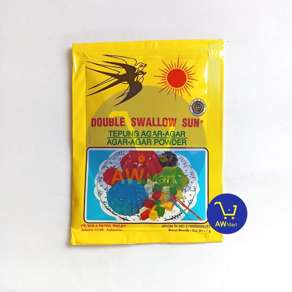 AGAR AGAR SWALLOW 7 GRAM - ALL VARIAN - PUTIH, HIJAU, MERAH