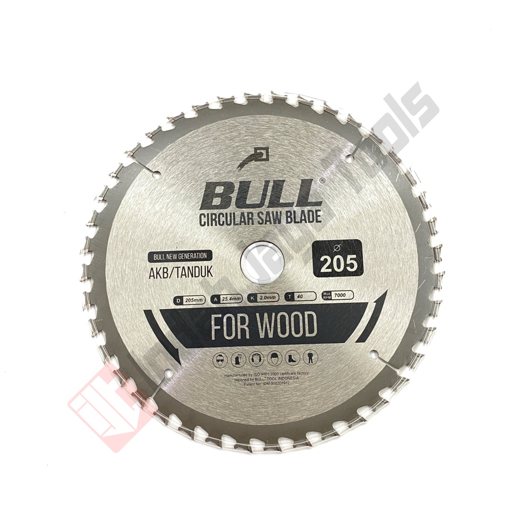 BULL TANDUK 205 8 Inch 40T Circular Saw Mata Gergaji Kayu Bulat 40 T