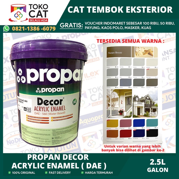 Jual Cat Tembok Propan Decor Acrylic Enamel Dae Warna Putih 25l Galon Shopee Indonesia 7065