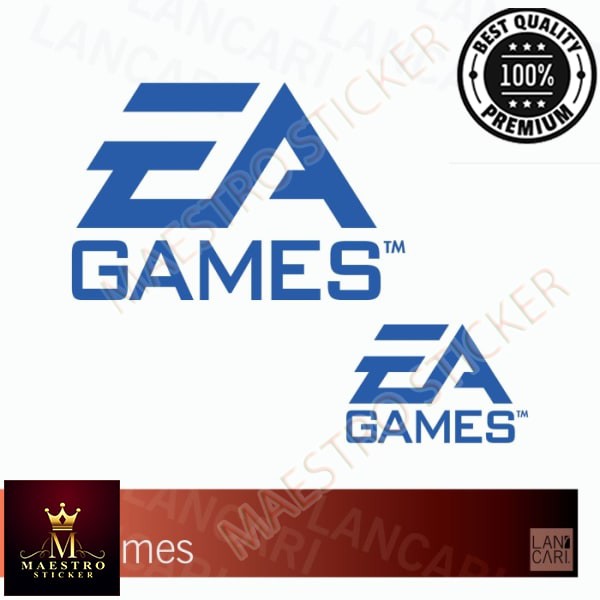 

M.STICKER Sticker Cutting EA Games Vinyl Cut Stiker - Biru