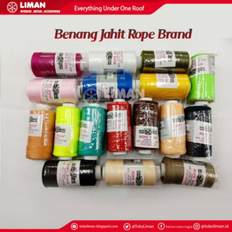 Benang Jahit Kain Pakaian Rope Brand 1 Pack isi 12 pcs