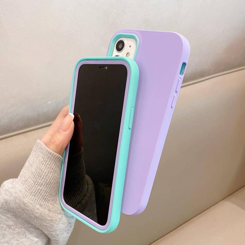 Casing Soft Case Silikon Matte Shockproof Warna Permen Untuk iPhone 13 / 12 / 11 Pro MAX / X / XS MAX / XR / SE / 2022 2020 / 7 / 8 + Bumper