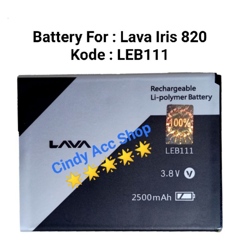 Baterai Batre Lava Iris 820 iris 80 iris 60 iris 65 LEB111 Original Battery