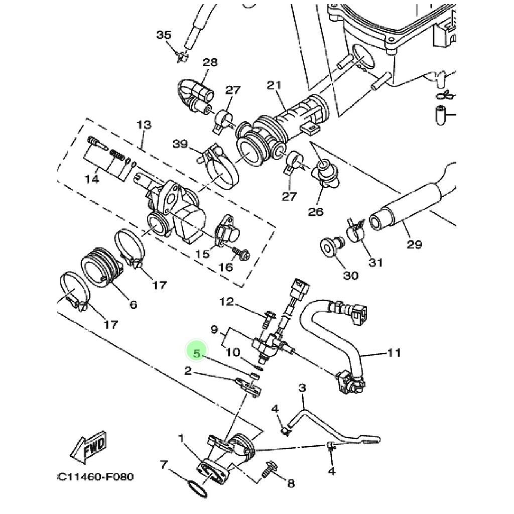 GASKET SIL SEAL ORING O RING TEBAL INJEKTOR INJECTOR BAWAH VIXION OLD LAMA ORIGINAL YGP 90430-09800