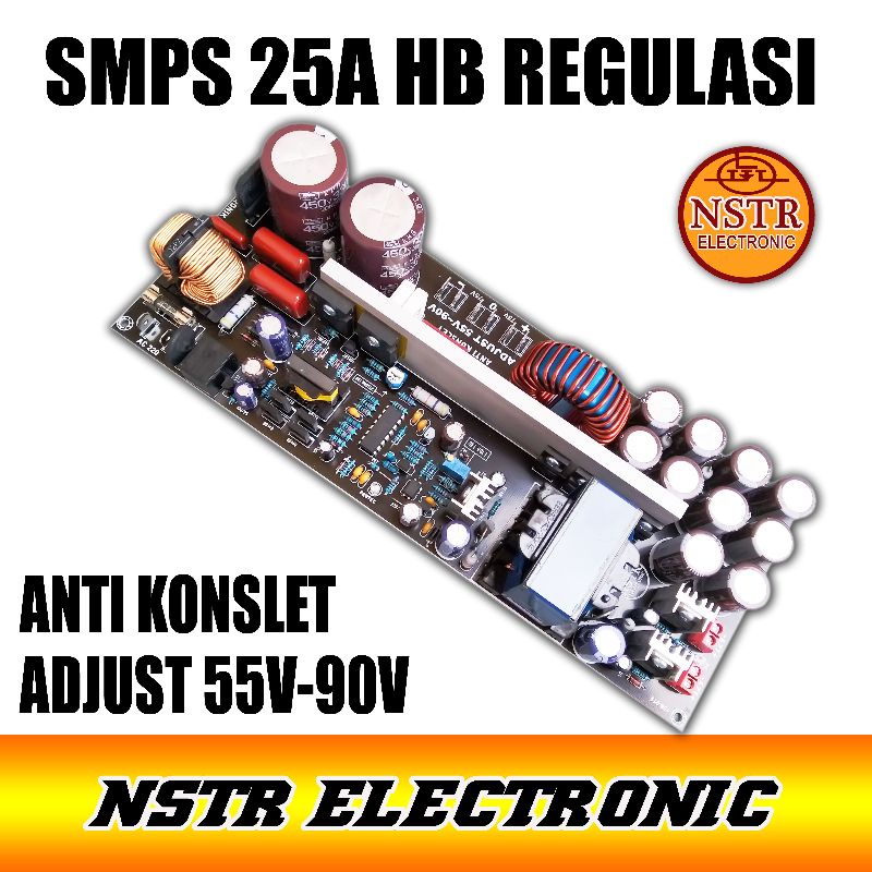 smps 25A regulasi adjustable 55v-90v Anti konslet