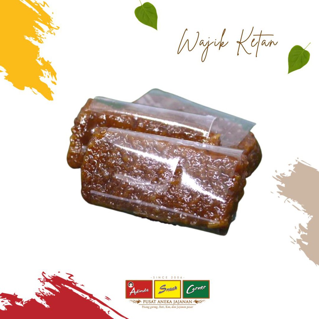

Wajik Ketan Gula Merah Adinda (isi 3pcs) / Jajanan Pasar Tradisional
