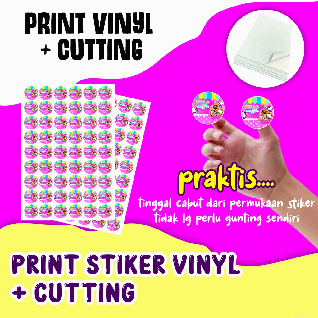 

Print n CUTTING Sticker VINYL putih A3+