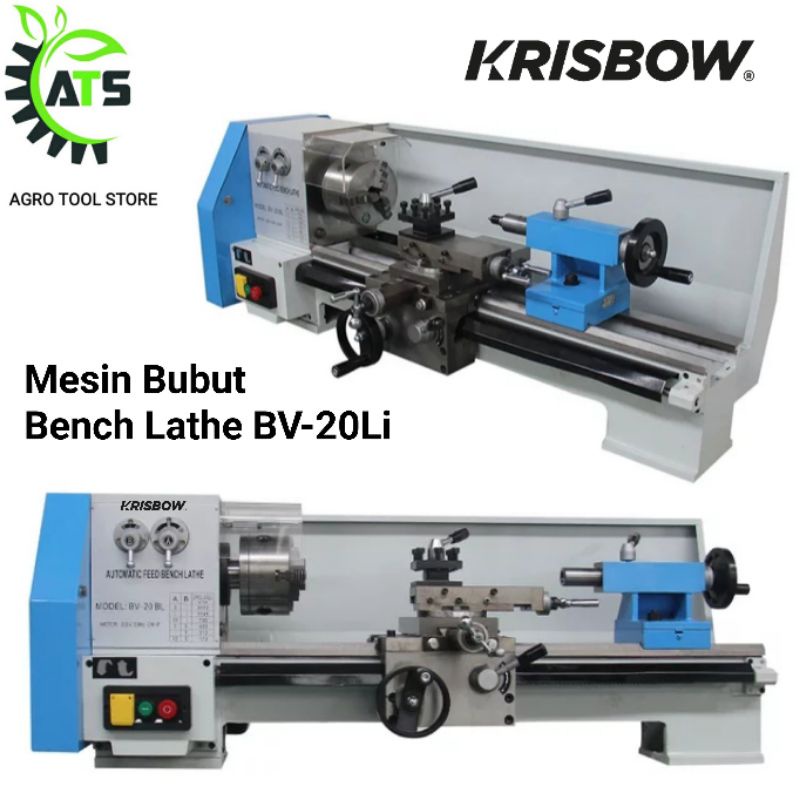  Mesin Bubut Besi BV20L Bench Lathe Krisbow BV 20 L Original Shopee 